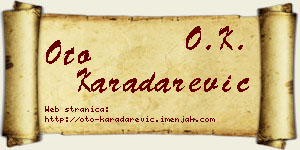 Oto Karadarević vizit kartica